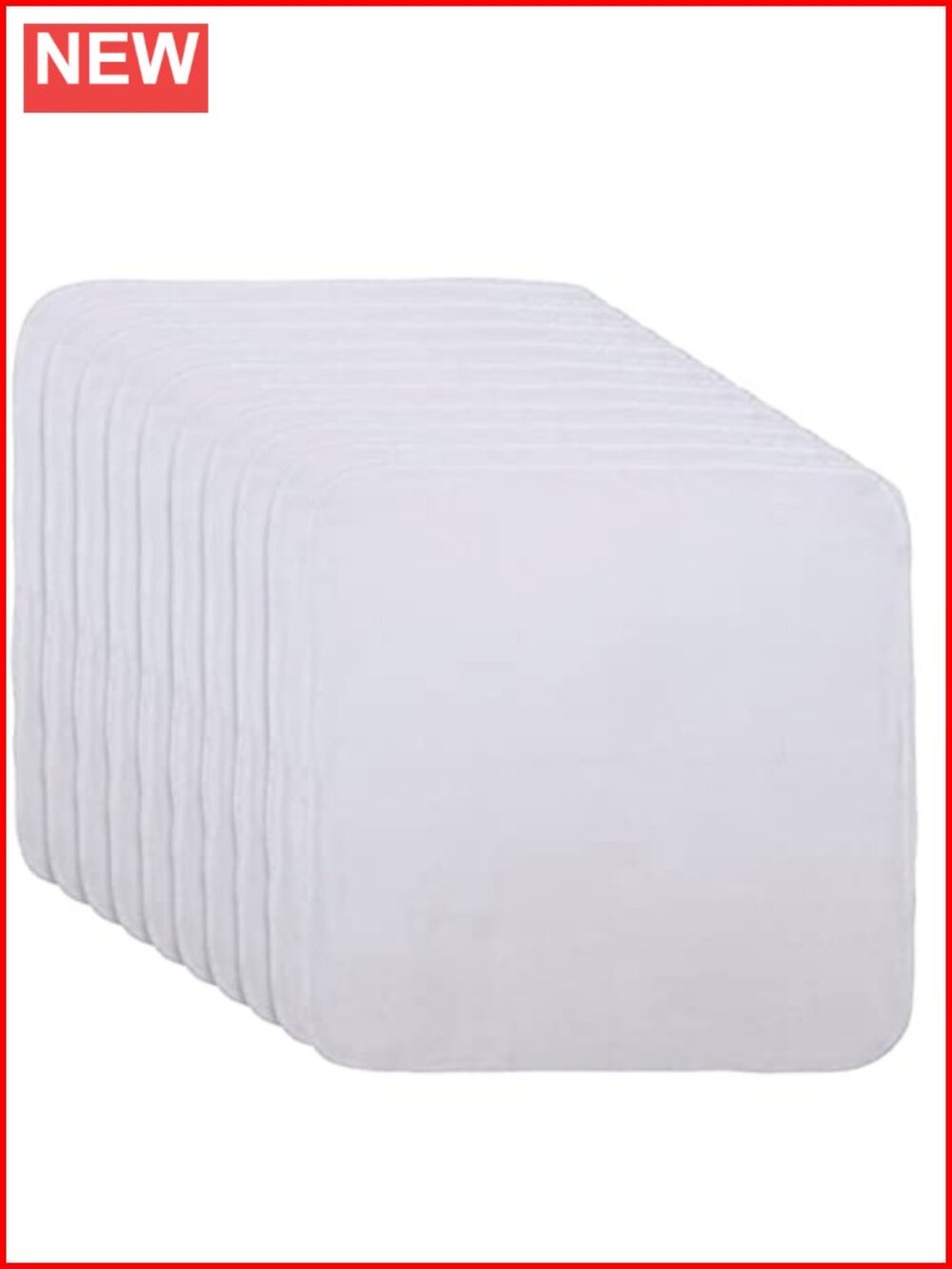 Organic Cotton Muslin Facial Cleansing Cloths Set of 10 Reusable Washable